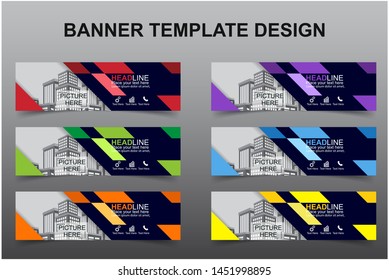 Set of Modern Banners Background. Creative Header Templates - Vector