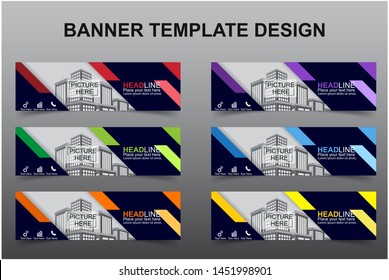 Set of Modern Banners Background. Creative Header Templates - Vector