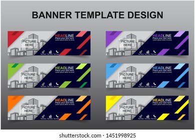 Set of Modern Banners Background. Creative Header Templates - Vector