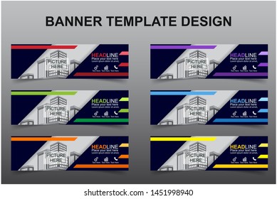 Set of Modern Banners Background. Creative Header Templates - Vector