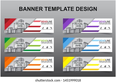 Set of Modern Banners Background. Creative Header Templates - Vector