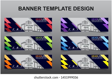 Set of Modern Banners Background. Creative Header Templates - Vector