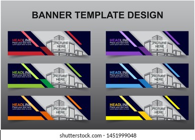 Set of Modern Banners Background. Creative Header Templates - Vector
