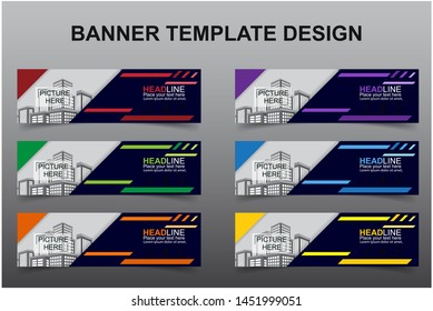 Set of Modern Banners Background. Creative Header Templates - Vector