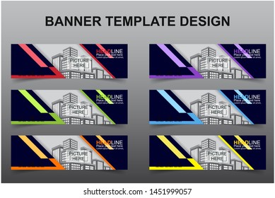 Set of Modern Banners Background. Creative Header Templates - Vector