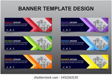 Set of Modern Banners Background. Creative Header Templates - Vector