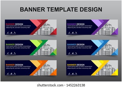 Set of Modern Banners Background. Creative Header Templates - Vector