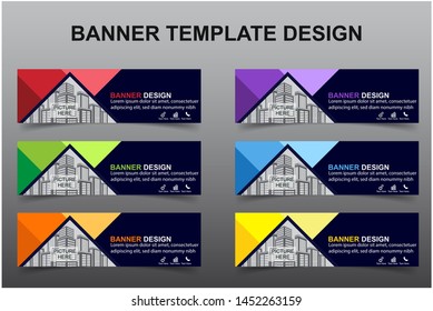 Set of Modern Banners Background. Creative Header Templates - Vector