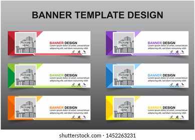 Set of Modern Banners Background. Creative Header Templates - Vector