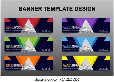Set of Modern Banners Background. Creative Header Templates - Vector
