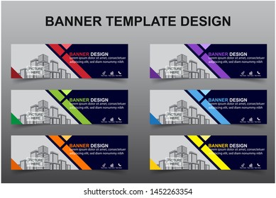 Set of Modern Banners Background. Creative Header Templates - Vector