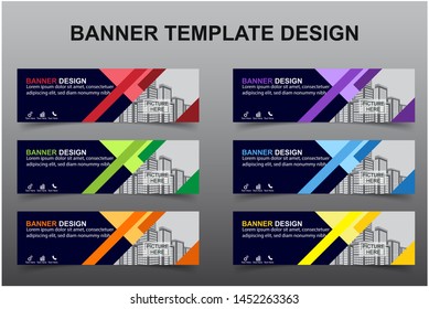 Set of Modern Banners Background. Creative Header Templates - Vector
