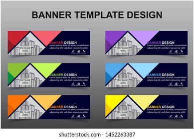 Set of Modern Banners Background. Creative Header Templates - Vector