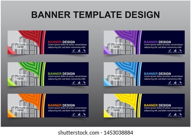 Set of Modern Banners Background. Creative Header Templates - Vector