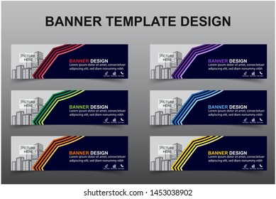 Set of Modern Banners Background. Creative Header Templates - Vector