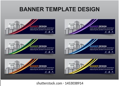 Set of Modern Banners Background. Creative Header Templates - Vector