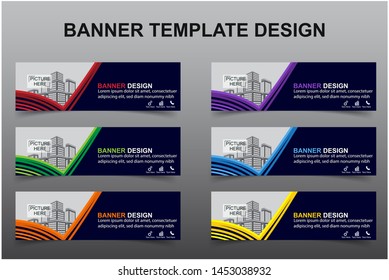 Set of Modern Banners Background. Creative Header Templates - Vector