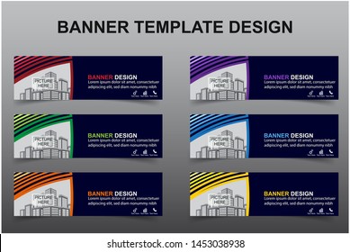 Set of Modern Banners Background. Creative Header Templates - Vector