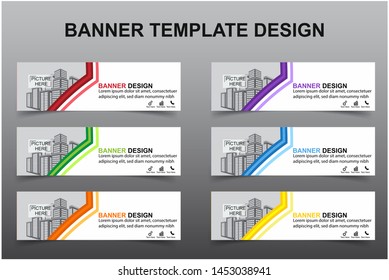 Set of Modern Banners Background. Creative Header Templates - Vector