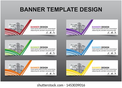 Set of Modern Banners Background. Creative Header Templates - Vector