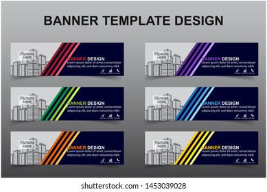 Set of Modern Banners Background. Creative Header Templates - Vector