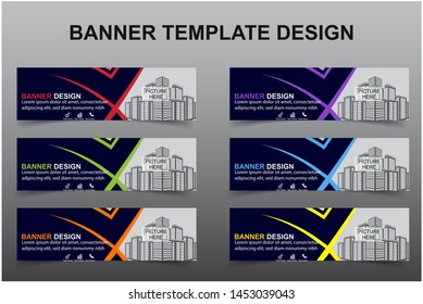Set of Modern Banners Background. Creative Header Templates - Vector