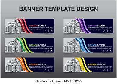 Set of Modern Banners Background. Creative Header Templates - Vector