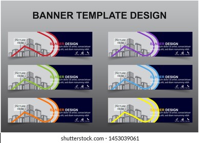 Set of Modern Banners Background. Creative Header Templates - Vector