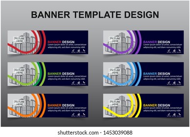 Set of Modern Banners Background. Creative Header Templates - Vector