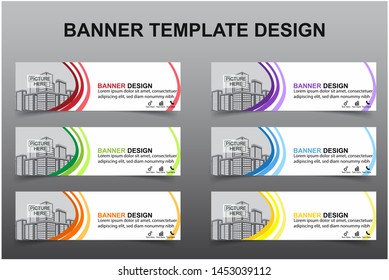 Set of Modern Banners Background. Creative Header Templates - Vector