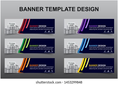 Set of Modern Banners Background. Creative Header Templates - Vector
