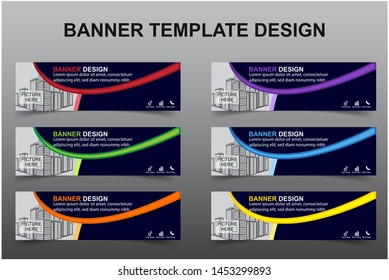 Set of Modern Banners Background. Creative Header Templates - Vector