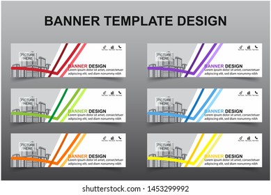 Set of Modern Banners Background. Creative Header Templates - Vector