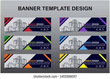 Set of Modern Banners Background. Creative Header Templates - Vector