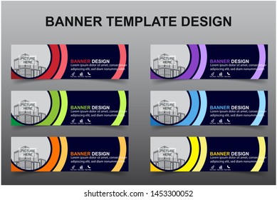 Set of Modern Banners Background. Creative Header Templates - Vector