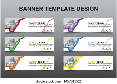 Set of Modern Banners Background. Creative Header Templates - Vector