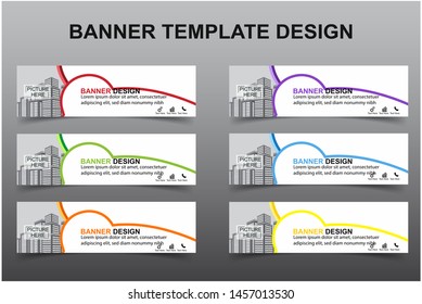 Set of Modern Banners Background. Creative Header Templates - Vector