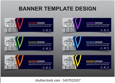 Set of Modern Banners Background. Creative Header Templates - Vector