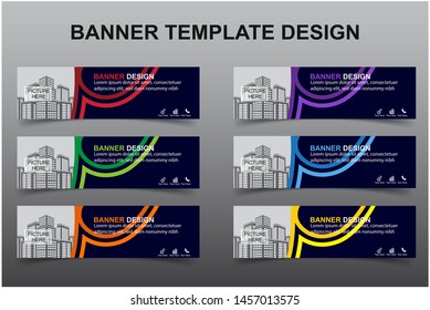 Set of Modern Banners Background. Creative Header Templates - Vector