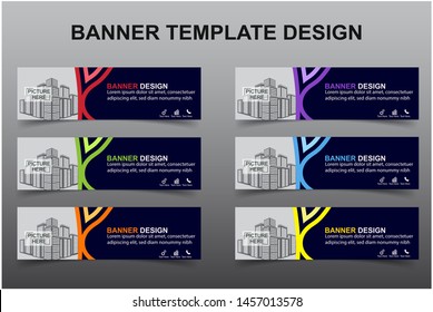 Set of Modern Banners Background. Creative Header Templates - Vector