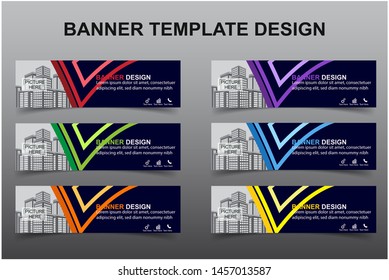 Set of Modern Banners Background. Creative Header Templates - Vector
