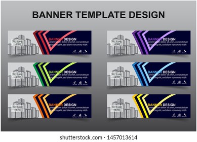 Set of Modern Banners Background. Creative Header Templates - Vector