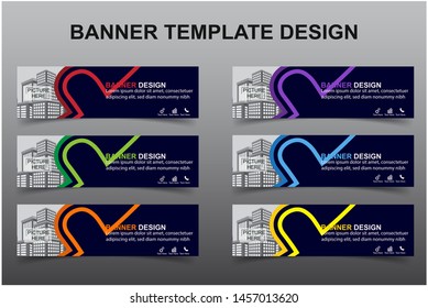 Set of Modern Banners Background. Creative Header Templates - Vector