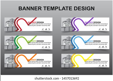 Set of Modern Banners Background. Creative Header Templates - Vector