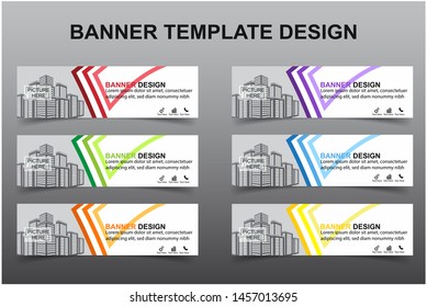 Set of Modern Banners Background. Creative Header Templates - Vector