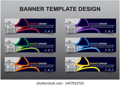 Set of Modern Banners Background. Creative Header Templates - Vector