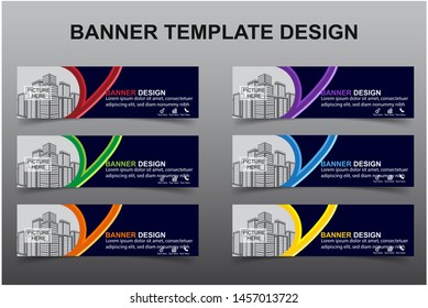 Set of Modern Banners Background. Creative Header Templates - Vector