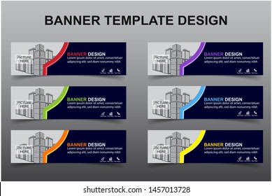 Set of Modern Banners Background. Creative Header Templates - Vector