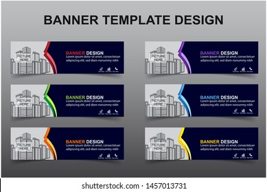 Set of Modern Banners Background. Creative Header Templates - Vector