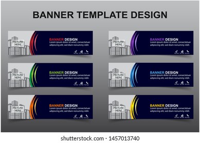 Set of Modern Banners Background. Creative Header Templates - Vector